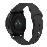 For Garmin Vivoactive 3 Vivomove Hr Solid Color Reverse Buckle Silicone Watch Band Size: Small Code Black