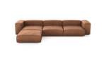 Four Module Chaise Sofa - Leather - Brown - 377CM X 241CM