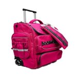Boomerang X Large Trolley Backpack Pink With Grey Zip