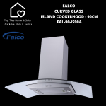Falco Curved Glass Island Cookerhood - 90CM FAL-90-IS90A