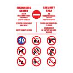 Security Area No Entry Sign