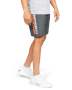 Men's Ua Woven Graphic Wordmark Shorts - Pitch Gray / / Orange Glitch / LG