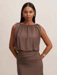 Sutton Sleeveless Bubble Top - 16 Mink Co-ord
