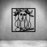 Picasso Art Piece Of Woman - Rust Coat L 1000 X H 1000MM