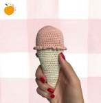 Ice Cream - Blush Soft Toy Teddy No Hanging Loop