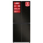 Jvc Black Glass Finish Multi Door Frost Free Inverter Fridge freezer