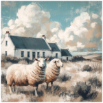 Stretched Canvas Karoo Sheep