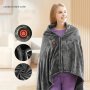 Electric Heating Blanket 150X80X1.5CM USB Charging And Heating Blanket Flannel Single Person Warm Shawl Three Speed Temperature Control Adjustment Suitable For Office Lunch Break