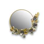 Mirror Flower Wall Decoration Gold & Grey