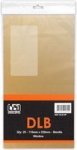 LEO Envelopes Leo Dlb Manilla Window Self Seal Retail Packs - 25'S Envelopes