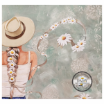 Cosmetic Daisies Denim 15CM