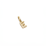 E Alphabet Charm In Yellow Gold