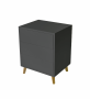 Dudula Three Drawer Side Table - Dark Grey