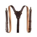 Chocolate Leather Suspenders