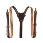 Chocolate Leather Suspenders