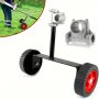 1 Pack Universal Grass Trimmer Support Wheels Adjustable 26-28MM/1.02-1.1IN Lawn Mower Brush Cutter Strimmer Attachment Portable Weed Eater Stabilizer 12.8IN Wide With 4.84IN Durable