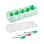 5 Division Spice Organizer With Lid - White