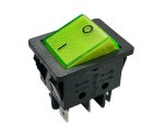 Rocker On-on Green Light 220VAC