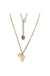 Africa Heart Pendant - Gold