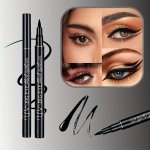 Intense Black Precision Liquid Eyeliner Pen Smudge-proof Long-lasting Waterproof Sweat-resistant Ultra-fine Tip Easy Application