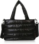 Quilted Puffer Tote Bag With Detachable Shoulder Strap