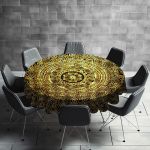 Mandala Sun Dance Round Tablecloth