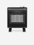 Alva Small 3 Panel Gas Heater - Black