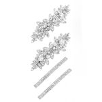 4 Pcs Rhinestone Hair Barrettes For Women Crystal & Metal Alloy Hair Clips