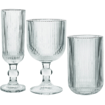Drinking Glasses With Silver Rim Set Of 18