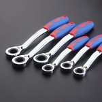 8-19MM Ratchet Wrench Reversible 1PC 7PCS Combination Wrench For Auto Furniture Machinery Metric Spanner Comfort Grip 72-TOOTH