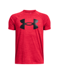 Boys' Ua Tech Twist Short Sleeve - Red Yxl