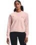 Women's Ua Rival Fleece Mesh Crew - Micro Pink / XXL