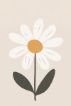 Tall Daisy Canvas Print - 600MM X 600MM