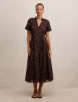 Therese Short Sleeve Midi Dress - 20 Choc Kinsey Spot