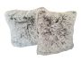 Fluffy Scatter Cushions - Set Of 2 - 40X40CM - Grey