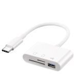 3 In 1 Adapter Type-c Tf Cf Sd Memory Card Reader Recorder Compact