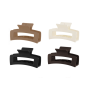 Square Matte Claw Hair Clips - 4 Pack