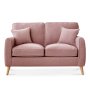 Amy Velvet 2 Seater Sofa /couch - Pink