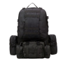 Tactical Backpack With 3 Molle Bags 55L - Black