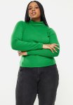 Cotton On Claudia Roll Neck Long Sleeve Top - Vintage Green