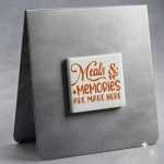 Meals & Memories Magnet Orange On White