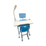 Kids Ergonomic Height Adjustable Desk With Light Cup Holder And Chair K70