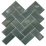 Mosaic Porcelain Metro Green Chevron 30X30CM