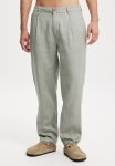 Cotton On Linen Pleat Pants - Washed Military