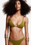 Padded Triangle Bikini Top - Olive Green