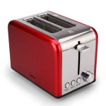 2 Slice Toaster With Toaster Rack - Red