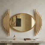 Luxury Oval Wall Mirror - Enhance Your Home's Elegance - Silver