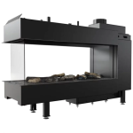 - Leo 100 Tunnel Lp 3-SIDED Glass Gas Fireplace