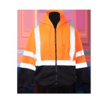 Orange black Pro Fleece Jacket With Hood S