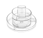 Clear Acrylic Makeup Organizer Tray 360 Rotating Cosmetics Display